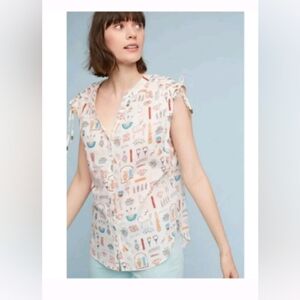 Anthropology Egyptian inspired blouse NWT
